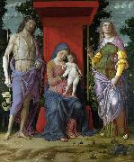 Andrea Mantegna Madonna mit Hl. Maria Magdalena und Hl. Johannes dem Taufer France oil painting artist